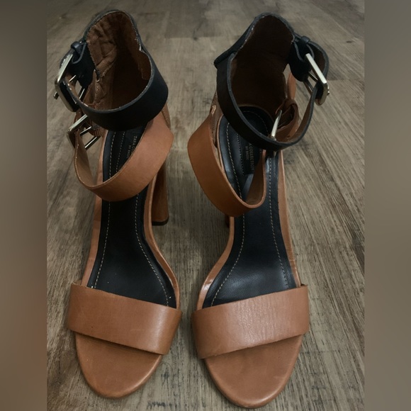 Zara Leather Double Strap High Heels size 36 - Picture 3 of 6